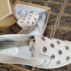 White leather Michael kors slip on sneaker